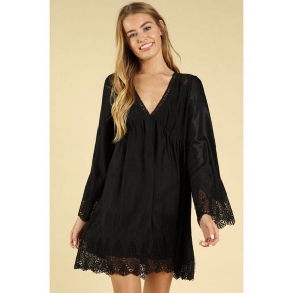 Black Boho Dress - Picture 2 of 2